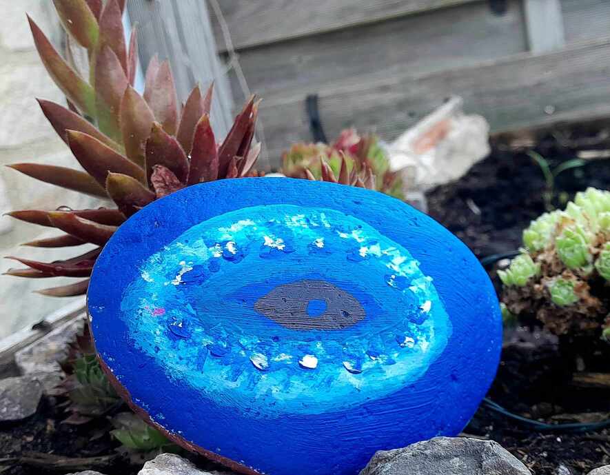Greek blue evil eye & summer colours